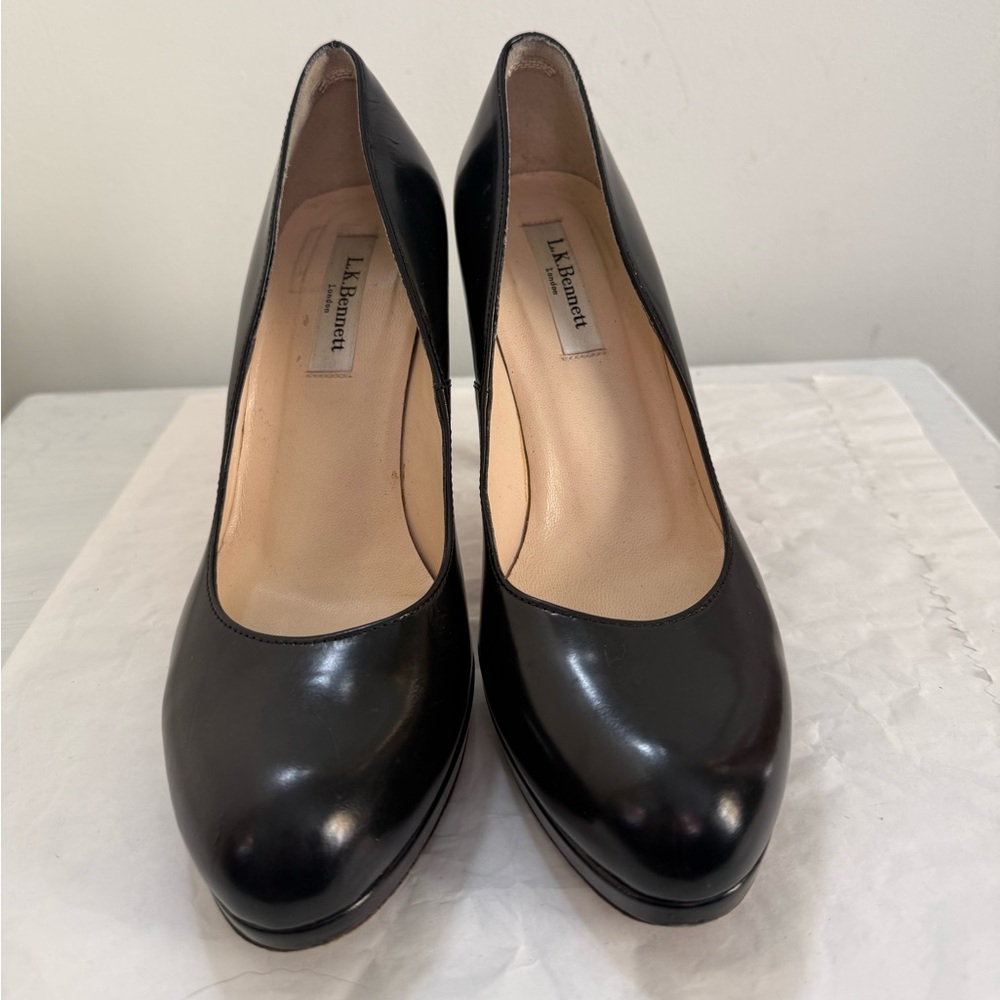 LK Bennett Black Platform High Heel Pump - Women's 7.5 - Picture 7 of 12